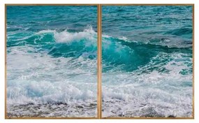Kit 2 Quadros Decorativos Ondas 1 - FR 51170