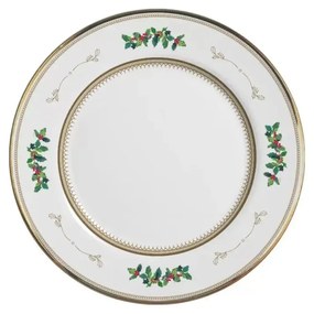 Prato Sobremesa 21Cm Sublime Natal Fio Ouro - Ceramica Alleanza