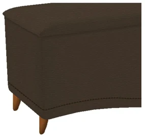 Calçadeira Estofada Yasmim 140 cm Casal Corano Marrom - ADJ Decor