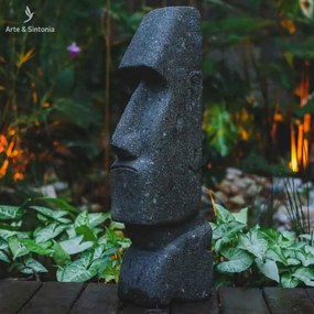 Estátua Rapa Nui | Pedra Vulcânica