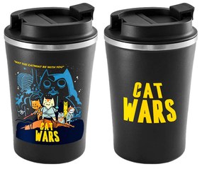 Copo Térmica Chá Café e Cerveja 470ml Cat Wars - Preto