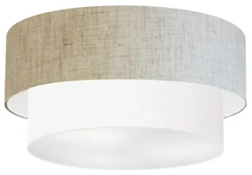 Plafon Para Dormitório Cilíndrico SD-3017 Cúpula Cor Rústico Bege Branco