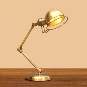 Luminária led decorativa, americana, luminária de mesa retrô de bronze, lâmpada de cabeceira para quarto de hotel - US - LUZ DE MESA | Branco Quente