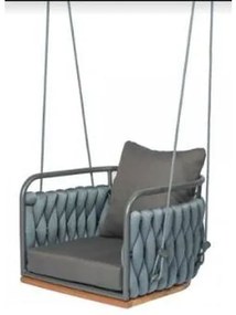 Poltrona Suspensa Veneza Revestido em Corda Mix Lagoa com Almofada Fendi - 61667 Sun House
