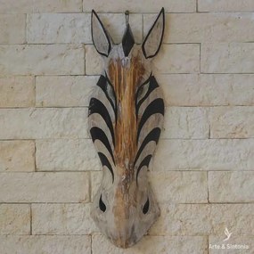 Cabeça de Zebra Pátina 50cm | Bali