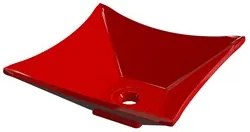 Cuba Pia de Apoio para Banheiro Quadrada Luxo 30 C08 Vermelho - Mpozen