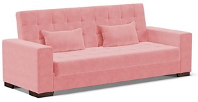 Sofá Cama Casal 3 Lugares 210cm Lisboa Suede  D03 - D'Rossi - Rose