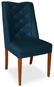 Cadeira de Jantar Micheli Suede Azul Marinho