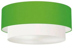 Plafon Para Dormitório Cilíndrico SD-3024 Cúpula Cor Verde Limão Branco