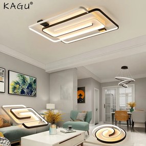 Plafon Sala de estar rroom lâmpada do teto novo simples e moderno casa lustre quarto lâmpadas atmosférica - 52cm Round gold - Escurecimento remoto