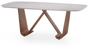 Mesa de Jantar Natsumi Retangular Tampo com Vidro Pintado Base com Laminado Melamínico