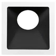 Plafon Embutir Aluminio Branco Preto Square 9,6cm