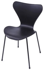 Cadeira Jacobsen Series 7 Polipropileno Preto com Base Metal - 55944 Sun House