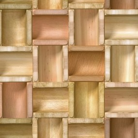 Papel de parede adesivo madeira colorida