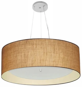 Pendente Cilíndrico Palha e Bege MJ-4142 Para Mesa de Jantar e Estar
