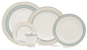 Aparelho Jantar, Chá e Café 42 Peças Porcelana Schmidt - Dec. Maitê 2264 -  SCHMIDT