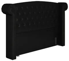 Cabeceira Cama Box King 195cm Provença P02 Sintético Preto - Mpozenato