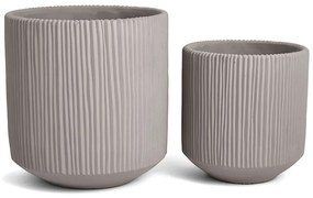 Kit 2 Cachepot - Cimento Cinza