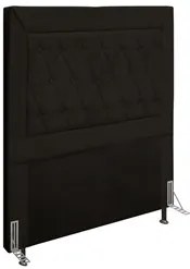 Cabeceira Cama Box Solteiro 90cm Turmalina Veludo J02 Marrom - Mpozena