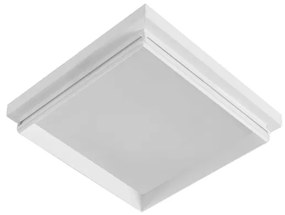 Plafon Led Embutir Quadrado 12,6w Branco Luz Amarela 18,4cm