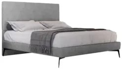 Cama Casal Queen com Cabeceira 165cm Pés Metálicos Elisa S05 Veludo Ci