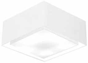 Plafon Para Sala Quadrado SL-3039 Cúpula Cor Branco