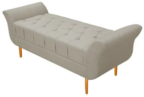 Recamier Estofado Ari 90 cm Solteiro Suede Bege - ADJ Decor