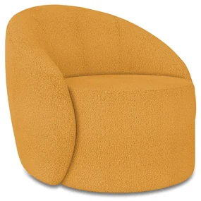 Poltrona Decorativa Orgânica Lua Bouclê Mostarda D03 - D'Rossi