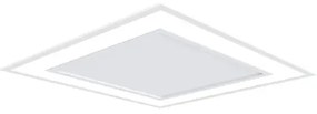 Plafon Led Embutir Quadrado 33,6w Branco Luz Amarela Fit