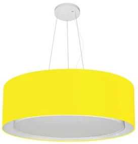 Pendente Cilíndrico Amarelo MJ-4125 Para Mesa de Jantar e Estar