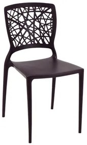 Cadeira Tramontina Joana Marrom em Polipropileno e Fibra de Vidro