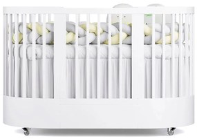 Berço Evolutivo Wave 3 em 1 com Colchões para Berço e Mini Berço - Branco