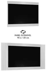 Painel para TV Suspenso 40 Pol Extensível 120cm Global Carvalho Branco