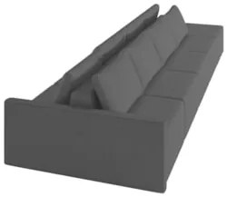 Sofá Ilha Modular com Puff para Sala Living 392cm Georgia Z08 Linho Ci