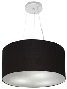 Pendente Cilíndrico Preto MJ-4185 Para Mesa de Jantar e Estar