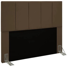 Cabeceira Perola Para Cama Box Casal 140 cm Suede Marrom - D'Rossi