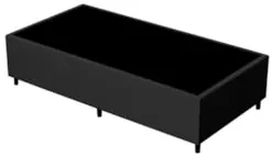 Base para Cama Box Solteiro 88x188cm Hit Z04 Suede Preto - Mpozenato