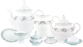 Aparelho De Chá E Café Porcelana Schmidt 53 Peças - Dec. Saint Germain 2210