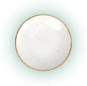 Prato Sobremesa Tramontina Rústico Marrom em Porcelana Decorada 21 cm