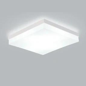 Plafon De Sobrepor Flutua Quadrado 47X47Cm 6Xe27 Metal E Acrílico | Us... (MR-T - Marrom Texturizado)