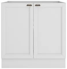 Balcão de Cozinha 80cm 2 Portas Sem Tampo Duna P09 Branco - Mpozenato