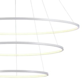 Pendente Birdie Aros Ø80X2Cm / Ø60X2Cm / Ø40X2Cm Led 39W 3000K Bivolt... (Branco)