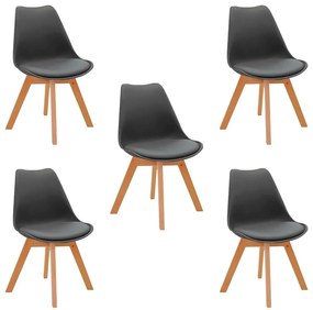Kit 5 Cadeiras Decorativas Sala e Escritório SelfCare (PP) Cinza G56 - Gran Belo