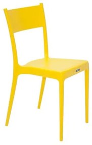 Cadeira Tramontina Diana Amarela em Polipropileno e Fibra de Vidro