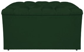 Calçadeira Estofada Liverpool 90 cm Solteiro Suede Verde - ADJ Decor