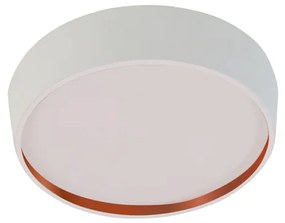 Plafon Sobrepor Aluminio Ravena 54Cm - BRANCO COBRE