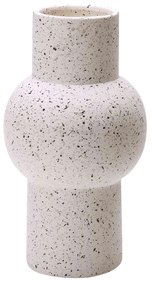 Vaso Decorativo Cilíndrico em Cerâmica Branco 24x11 cm - D'Rossi