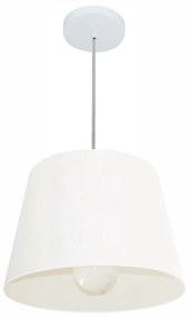 Lustre Pendente Cone Vivare Md-4240 Cúpula em Tecido 30/40x30cm - Bivolt