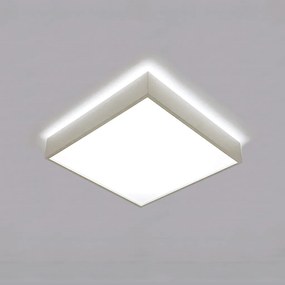 Plafon Mold Quadrado 34,5X34,5X9,2Cm Led 32W Bivolt - Usina 19710/36 (BT - Branco Texturizado, 3000k)