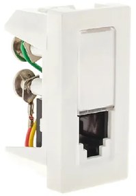 Modulo Tomada Para Telefone Rj11 4 Fios Pial Plus+ - BRANCO